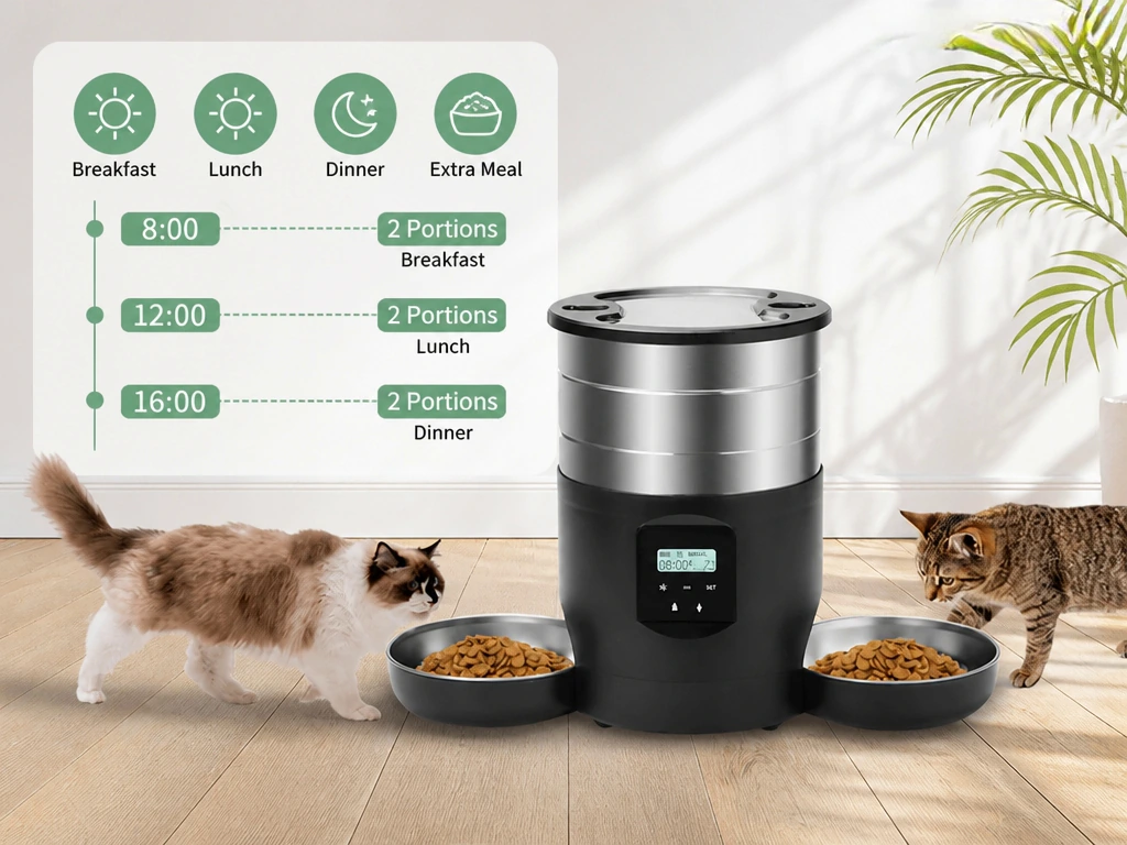 Scheduled feeding and large capacity
