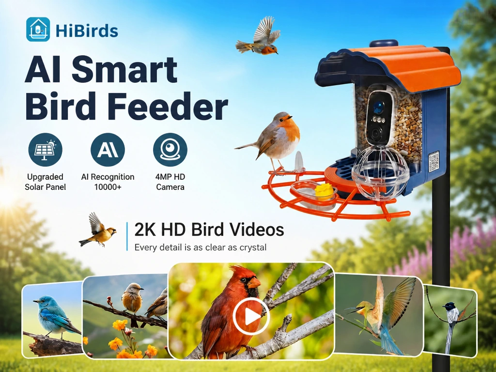 2K HD bird videos and AI recognition