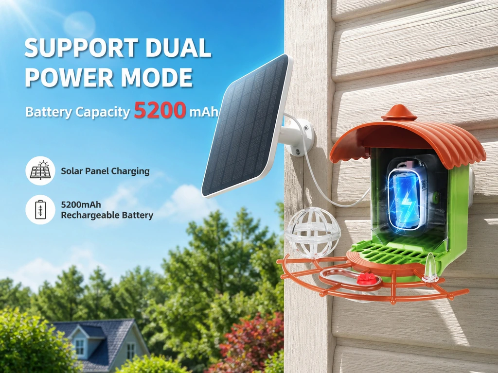 FurPerch Solar Dual Power Bird Feeder
