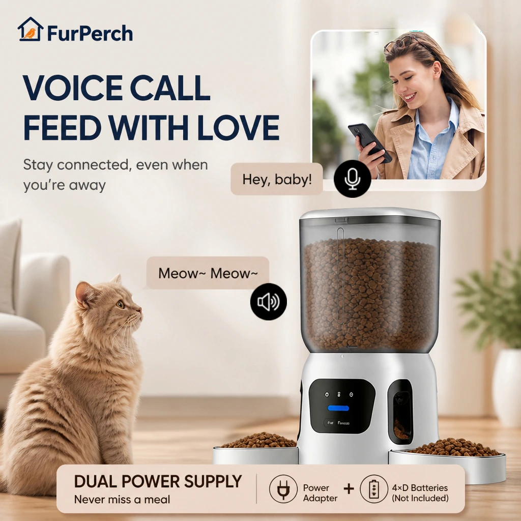 FurPerch 6L Smart Dual Bowl Pet Feeder - Image 2