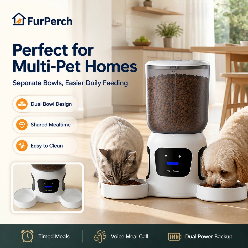 FurPerch 6L Smart Dual Bowl Pet Feeder - Image 5