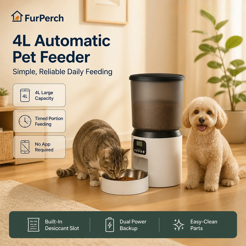 FurPerch HYXC02 Button-Control Feeder