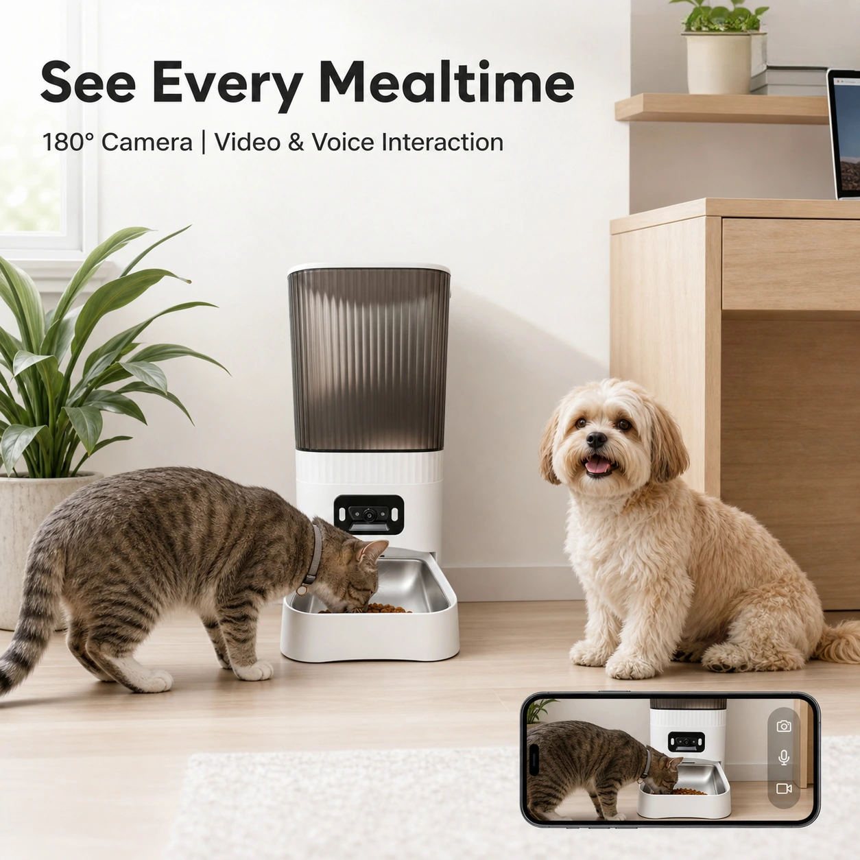 FurPerch WS1-2 6L Smart Camera Pet Feeder